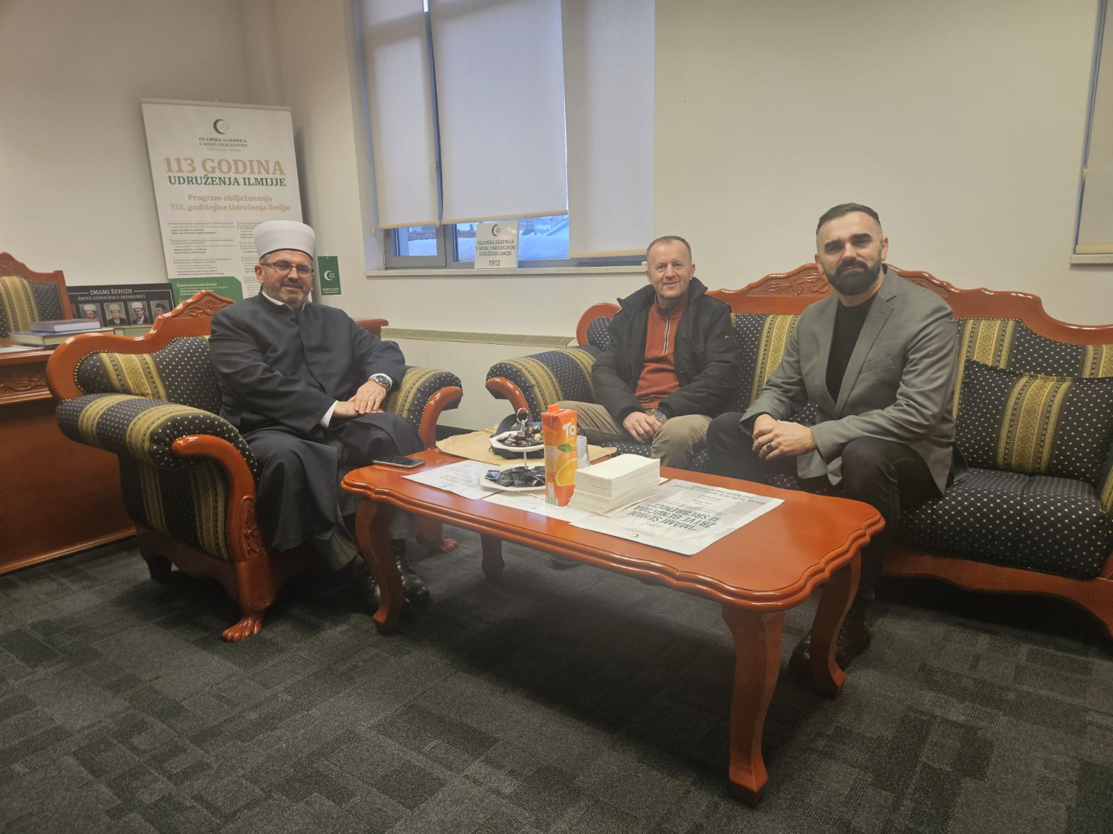 SAFET-EF. BEGANOVIĆ I HARIS-EF. AHMIĆ POSJETILI PREDSJEDNIKA UDRUŽENJA ILMIJJE